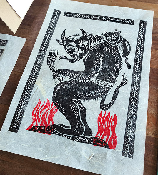 Krampus & child Mimi Butler