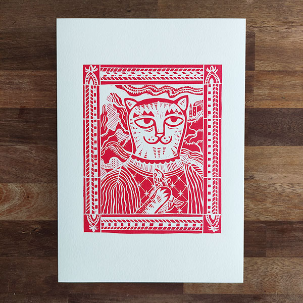 Chat du lac mimi butler cat print