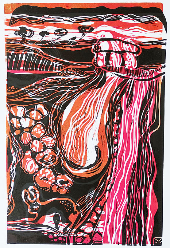 hare portal mimi butler lino print