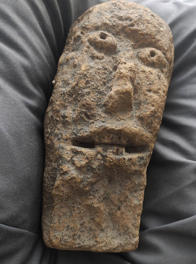 stone head from Wilmington priory